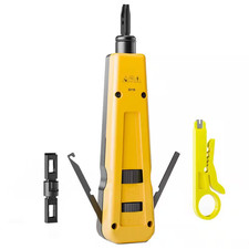 2-Piece Kit Professional Punch down Impact Tool Set 110 66 Blades Adjustable Erg picture