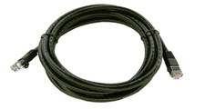 Cat 6 Patch Cable 7 Feet Black Stranded 24awg rj45-rj45 (3 Pack) FC picture