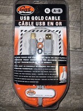 Geek Squad USB Gold Cable, GS-6UAB, 6 foot A-B, New in package picture