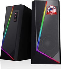 Parlantes Bocinas Altavoces Para PC Computadora Gamer Videojuegos Luces LED RGB picture