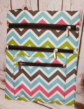 TABLET MESSENGER IPAd PADDED Chevron BAG tote SCHOOL TRAVEL. picture