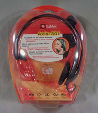 Labtec Axis-301 PC Headset NCAT-2 Noise Canceling Microphone NEW Vintage picture