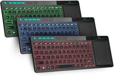 Rii K18 plus Wireless 3-LED Color Backlit Multimedia Keyboard with Multi-Touch B picture