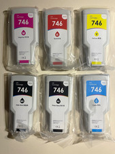 746 Ink Cartridge 300ml 6-Pack New Chip Set for HP DesignJet Z6 Z9+ picture