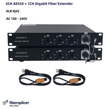 2CH AES50 + 1CH Gigabit Fiber Extender 10KM Digital Audio Transmitter 100-240V picture