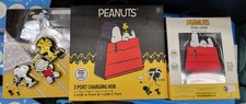 PEANUTS  3 Port Charging Hub , Wall Charger & Cable End Protectors Combo picture