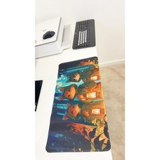 Enchanted Forest Lantern Cat Large Gaming Desk Mouse Pad 23.6