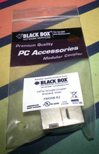 BLACK BOX MODULAR COUPLER CAT5e STRAIGHT COUPLER SHIELDED SILVER FM508-R2(BIN148 picture