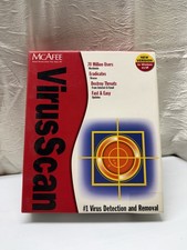 Vintage McAfee VirusScan Windows 95 98 Big Box Software PC CD-ROM Vintage Tech picture