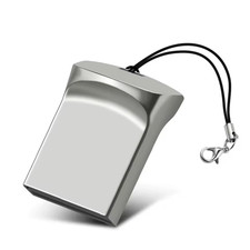 Mini Metal USB Flash Drive 4/8/16/32/64 GB Ultra Fit Memory Stick with Keychain picture