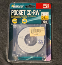 Memorex Pocket CD-RW 8cm Mini Discs 210MB 24min 4x Rewritable 5 Pack picture