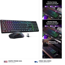 S107KS Wireless Gaming Keyboard and Mouse, RGB Backlit, 3 Mode picture