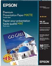 Epson Premium Presentation Paper MATTE (8.5x11 Inches Double-sided 50 x 2 Sheets picture