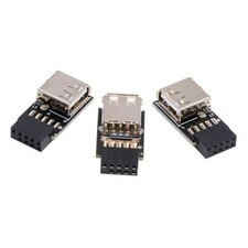 3pcs/Set 9Pin/10Pin Motherboard Front Panel Header Female to Single USB 2.0 picture