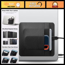 Large 2-Pocket Adhesive SSD & Hard Drive Holder Sleeve for Laptops, Cables & Mor picture