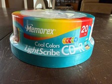 Memorex Cool Colors LightScribe CD-R 20 Pack Spindle 52x 700MB 80 Min Sealed picture