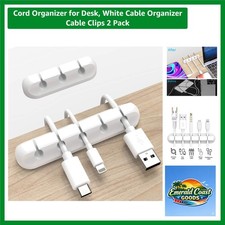 Multi-Use Self-Adhesive Cable Organizer Clips - Ideal for Home & Office, 2-Pack picture