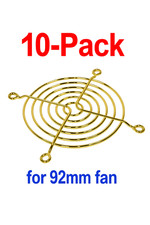 92mm Fan Grill Gold Chrome Metal Grill Protector Guard (10-Pack) picture