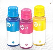 HP Inc 31 Smart Tank Bottles CMY 3-Pack: High Yield Printer Combo EXP:MARZO 2026 picture
