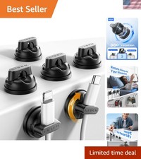 Effortless Cable Management: 6-Pack Rotating Cord Clips with Magnetic Locking picture