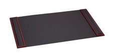 DACASSO Wood & Leather Desk Pad with Side Rails - Luxury Leather Desk Blotter... picture