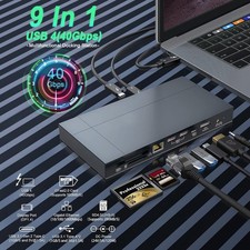 USB C Docking Station, Support 8K Display, 60W Charging, UHS-II SD 4.0 & CFast 2 picture