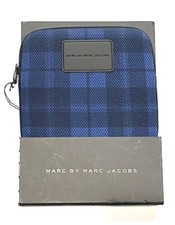 Marc Jacobs Padded Ipad Tablet Case Cover Sleeve - Indigo blue plaid - 10