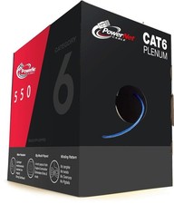 PowerNet Cable Cat6 Plenum 1000ft CMP | 550MHz 10Gbps UTP Ethernet | picture
