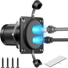 Starlink Wall Pass Through Kit, 2-in-1 RJ45 &DC Waterproof Wall Socket for picture