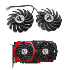 Pair Fans For GeForce MSI GTX 1050 1050Ti GAMING X Video Card Fans PLD09210S12HH picture