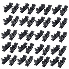 20Sets C45 DIN Rail PCB Mounting Bracket Holder Carrier Clips 20Sets Black picture