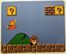 Larger size Retro Super Mario 8 bit NINTENDO Anti slip COMPUTER MOUSE PAD 10x8
