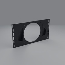 120mm Fan Panel 3U for 10 Inch Mini Rack EIA-310 GeeekPi DeskPi Cooling Black picture
