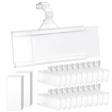 25Pcs Wire Shelf Label Holder, Reusable Plastic Shelf Tags for Pantry Retail ... picture