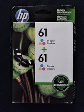 Genuine HP 61 Tri-Color Ink Twin Pack Factory Sealed New Unused Expired 6/2018 picture