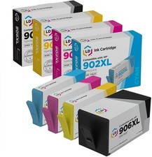 LD 4pk Comp Ink Cartridge for HP 906 906XL 902XL OfficeJet Pro 6960 6968 6970 picture