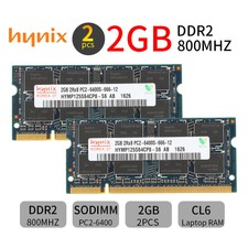 Hynix 4GB 2x 2GB DDR2 800MHz PC2-6400S 2Rx8 200Pin SODIMM Laptop Memory RAM LUS picture