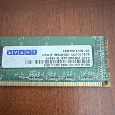 Avant 8GB DDR3-1600 PC3-12800 UDIMM 240-Pin Non-ECC RAM AVF641QU87F1600GL1-8PEP picture