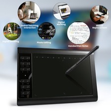 Brand New Graphics Drawing Tablet Battery-free Pen 8192 Pressure 10”x6” 22Button picture
