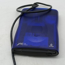 Iomega Zip 100 USB Powered External Drive Translucent Blue Z100USBS B1 picture