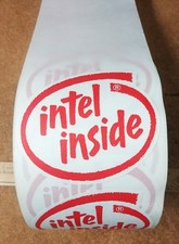 Large Red Intel Decal Sticker 3 11/16