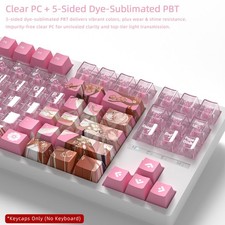 Cotton Pink Elysia Keycap Set PBT PC Custom Keycaps for MX Mechanical Keyboard picture