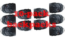 LOT 10-PACK BACKPACKS FITS 15.6 LAPTOP COMPUTER SCHOOL BAG BP-LP15V1B BLACK picture