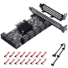 PCle 16-Port SATA III Controller Expansion Card， 6Gbps X1/X4/X8/X16,Support 1... picture