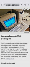 VINTAGE Compaq Presario 5360 Tower Desktop PC, Windows 98, Casual Computing picture