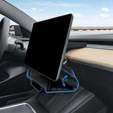 Klutchtech Hideable Under Screen Storage for Tesla Model Y/Model 3 Black picture