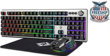 Teclado Gaming RGB con Mouse Pad, USB Keyboard, Mechanical Feel, Knob, PC Window picture