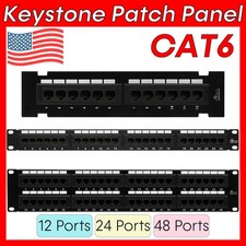 1U 2U Cat6 Patch Panel LAN UTP 110 Type Rackmount RJ 45 568A/B Surface Bracket picture