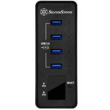 Silverstone SST-EP03B Voltage/Current Display Fast Charging 4 Port USB3.0 Hub picture