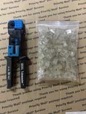 IDEAL Telemaster 30-496 RJ45 RJ11 Crimp Tool Cat5e/6 Cut Strip With Connecters picture